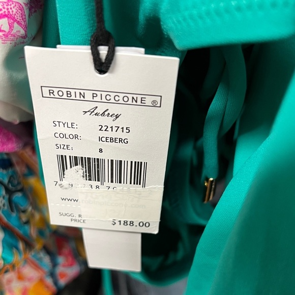 Robin Piccone AUBREY LACE UP ONE PIECE in Iceberg NWT - Picture 6 of 8